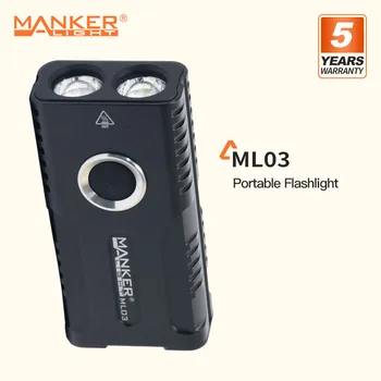 Manker ML03 Taşınabilir El Feneri, 2000 Lümen Manyetik Kuyruk, Dahili şarj edilebilir pil, Kolay Tek elle Kullanım, cep lambası
