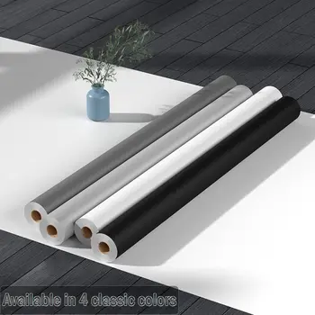 Mat Siyah Beyaz Gri Buzlu yapışkan kağıt Oturma Odası için Vinil Kendinden Yapışkanlı Su Geçirmez Duvar Kağıdı Çıkarılabilir Yatak Odası Çıkartmaları