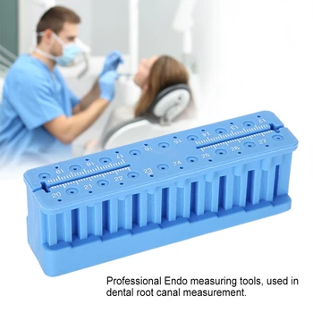 Mavi Diş Kök Kanal Ölçme Sentetik Plastik Mini Otoklavlanabilir Endodontik Blok Dosyaları Diş Hekimi Enstrüman Cetvel Ekipmanları