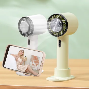 Mini Fan Yarı İletken El Soğutma 2200mAh Taşınabilir USB yeniden şarj edilebilir El Fan Soğutma Hava Soğutucu Açık Küçük Cep Fan