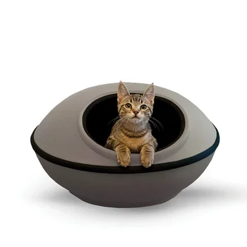 Mod Dream Pod Kedi Yatağı, Gri / Siyah Evcil Kedi Çadırı
