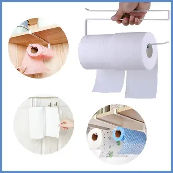 Mutfak tuvalet kağıt havlu tutacağı Asılı Banyo Tuvalet rulo kağıt havlu tutucu Havlu Askısı Mutfak Kapı kanca Tutucu Organizatör