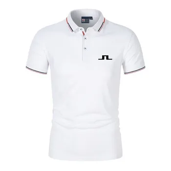 Nakış Logosu erkek Golf Gömlek Yaz Hızlı Kuru Nefes POLO GÖMLEK Moda Kısa Kollu Üst Golf Takım Elbise erkek tişört