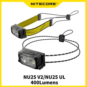 NITECORE NU25 400 Lümen Max atmak 64 metre USB - C şarj edilebilir far 3 ışık kaynakları su geçirmez hafif far