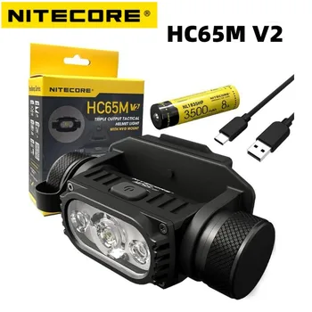 NİTECORE HC65M V2 far kask USB-C Rechargeable1750 lümen ışık kullanarak Luminus far fener 3500mAh pil ile