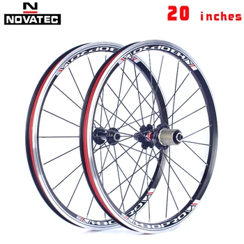 Novatec 20 inç 406 katlanır bisiklet tekerlek A271F372SB 451 Alüminyum alaşım jantlar V fren 4bearing7-11speed 20 H 24 H Bisiklet Tekerlekleri