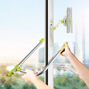 Pencere Silecek Mikrofiber Uzatılabilir Pencere Scrubber Yıkama Temizleyici Araçları 180 Dönebilen Temizleme Fırçası Yüksek Pencere