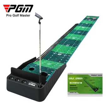 PGM 3 M golf vuruş Mat Mini golf vuruş Yeşil Fairway Mat Golf Atıcı Eğitmen Yeşil Halı Uygulama Seti Top Dönüş TL021