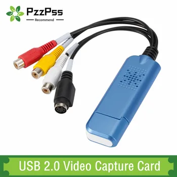 PzzPss Taşınabilir VHS DC60 DVD Video Yakalama Kartı Dönüştürücü TV Tuner USB 2.0 Video Ses Yakalama Kartı Adaptörü Bilgisayar Win 7