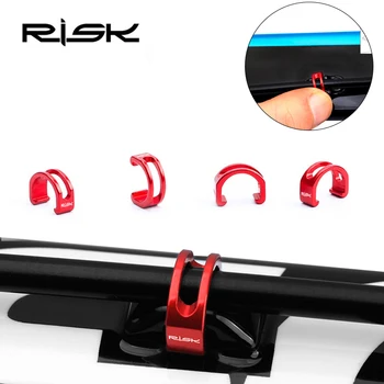 RISK 5 adet Bisiklet Kablo Konut Kılavuzu C Klipler Evrensel MTB Yol Bisikleti Raf Kablo Kılavuzları Klip İçi Boş Alüminyum C Tokaları Kelepçeleri