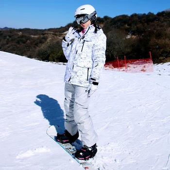 Rus Kış Kayak Takım Elbise Erkekler Kadınlar İçin Siyah Beyaz Sıcak Takım Elbise Açık Kayak Giyim Snowboard Setleri Su Geçirmez Kar Ceketler Pantolon