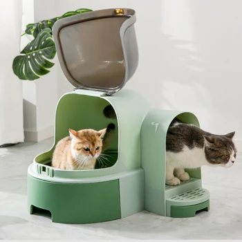 Sandbox Villa Kedi Yatak Örtüleri Sızdırmaz Taşınabilir Kapalı Kedi Yatak Örtüleri Tuvalet Kapalı Toilette Dökün Sohbet kum kabı Mobilya YY50CB