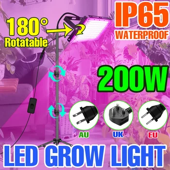 Sera bitkiler için LED lamba hidroponik büyüme ışığı 200W Tam Spektrum Büyümek lamba kapalı Phyto ışık çiçek fideleri çadır