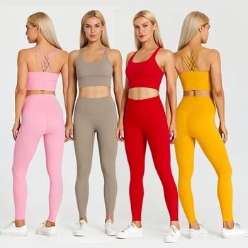 SHINBENE Hi Bulut Kadınlar 2 Parça Egzersiz Kıyafetleri Spor Sutyeni Yüksek Bel Tayt Yoga Seti Spor Giyim Giyim Seti