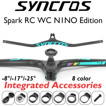 Syncros FRASER IC SL Özel -8/-17/-25 Derece Entegre Karbon Dağ Bisikleti Gidon Kök İle 80/90/100/110 * 740mm