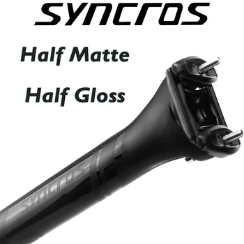 Syncros Yarı mat Yarı parlak Tam Karbon Fiber MTB / Yol Bisikleti Seatposts Koltuk Tüp dağ bisikleti Parçaları 27.2/30.8/31.6*350/400