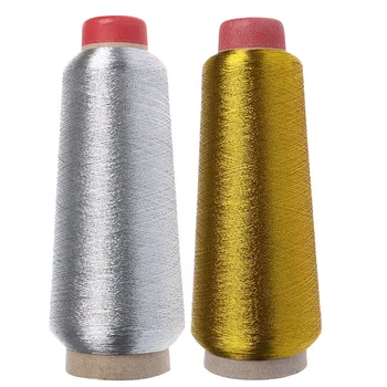 Sıcak Satış 1 ADET Dikiş Makinesi Koni Konuları Polyester Overlok Tüm Amaçlı Altın Gümüş