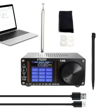 Taşınabilir Tam Bant Radyo Alıcısı ATS25X1 Sı4732 Akülü Alıcı Radyo Çalar 2.4 İnç Dokunmatik Ekran FM LW MW SW SSB