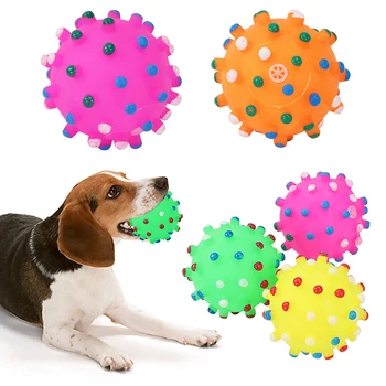 Toksik Olmayan Köpek Oyuncak Başak Topu Köpek Diş Temizleyici Sondaj Diken Topları Bite dayanıklı oyuncak Vinil Topları İnteraktif Evcil Hayvan Oyuncakları Topları