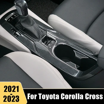 Toyota Corolla Cross için XG10 2021 2022 2023 Hibrid ABS Araba Konsolu Şanzıman Paneli Trim Vites Panelleri Çıkartmalar Aksesuarları
