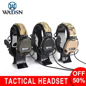 WADSN Taktik Kulaklıklar İletişim Sürümü Çekim Kulaklık Kamuflaj Kafa Bandı ile Gürültü Azaltma olmadan