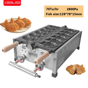 XEOLEO Balık Şekli Waffle makinesi Taiyaki Makinesi LPG Gaz Waffle Koni Makinesi 6 Model Yapışmaz Tatlı pişirme kazanı Ticari