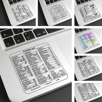 Yapışkanlı şeffaf etiket Dizüstü Masaüstü için Macbook Kısayol Windows PC Bilgisayar Referans Klavye Kısayol Çıkartmalar