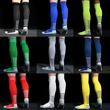 Yeni erkek Kaymaz futbol çorapları Nefes Diz Yüksek Havlu Alt Bisiklet Yürüyüş Spor Eğitimi Uzun futbolcu çorapları