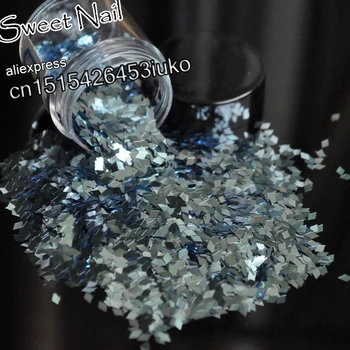 yeni Moda güzel elmas tırnak bir parça pırıltılı sequins dekorasyon araçları su mavi B0710