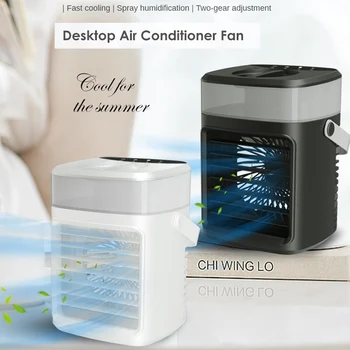 Yeni USB Mini Klima Ev Küçük Su Soğutucu Taşınabilir Mobil Nemlendirme Masaüstü Su Soğutma Elektrikli Fan