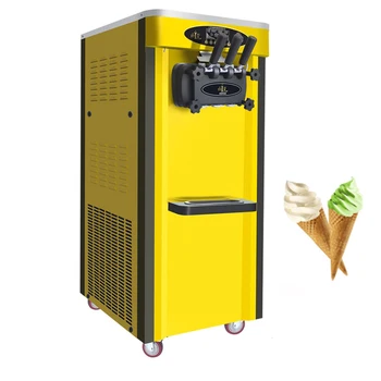 Yumuşak Dondurma Makinesi Soğuk İçecek Dükkanları Buzdolabı yapmak için Üç Tatlar Yoğurt Makinesi Elektrikli Dondurma Yapma Makinesi