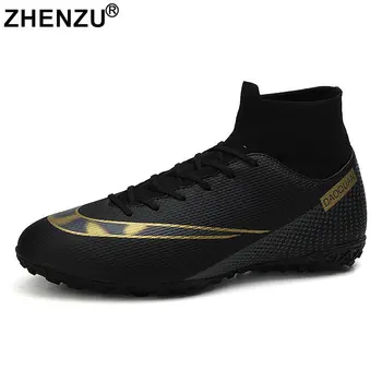 ZHENZU Boyutu 34-47 futbol ayakkabıları AG / TF futbol kramponları Çocuklar Erkek Kız Ultralight Futbol Cleats Sneakers botas de futbol