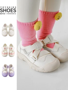 Çocuk spor ayakkabı Bahar Örgü Yeni Kızların Rahat Nefes kaymaz koşu ayakkabıları