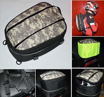 Çok fonksiyonlu Su Geçirmez Motosiklet kask çantası kamuflaj kuyruk çantası dayanıklı büyük kapasiteli motosiklet arka koltuk çantası yamaha