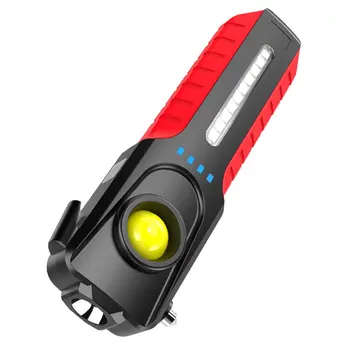 Çok Fonksiyonlu şarj edilebilir LED acil durum ışığı Açık Manyetik araba çalışma ışığı emniyet çekiç emniyet kemeri Kesici meşale ışık
