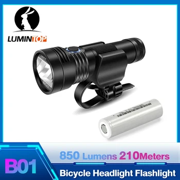 Şarj edilebilir bisiklet far süper parlak bisiklet ışık açık bisiklet led ışık çok fonksiyonlu el feneri 850LM Lumintop B01